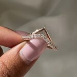 S925 Classic Rose Gold Curved Wedding Band In Sterling Silver