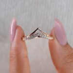 S925 Classic Rose Gold Curved Wedding Band In Sterling Silver - Image 3