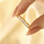 S925 4.5Ct Radiant Cut Eternity Wedding Band In Sterling Silver