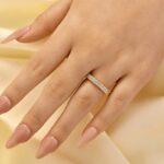 S925 4.5Ct Radiant Cut Eternity Wedding Band In Sterling Silver - Image 2