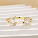 S925 Unique Insert Wedding Band Engagement Ring Enhancer In Sterling Silver - Image 4