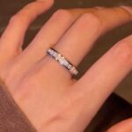 S925 1.3Ct Channel Set Round Cut Eternity Wedding Band In Sterling Silver - Image 3