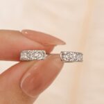 S925 1.4Ct Round Cut Open Women's Wedding Band In Sterling Silver