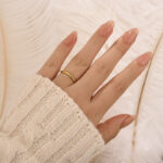 S925 Curved Plain Wedding Band In Sterling Silver For Everyday Wear - Image 2
