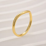 S925 Curved Plain Wedding Band In Sterling Silver For Everyday Wear - Image 4