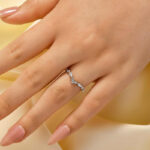 S925 Crown-Shaped Curved Wedding Band Wedding Ring In Sterling Silver - Image 3