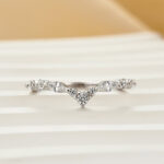 S925 Crown-Shaped Curved Wedding Band Wedding Ring In Sterling Silver - Image 5