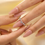S925 Crown-Shaped Curved Wedding Band Wedding Ring In Sterling Silver - Image 2