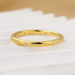 S925 Classic 925 Sterling SIlver Wedding Band With Round Cut Stone - Image 4