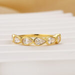 S925 2.1Ct Luxe Pear Cut Bezel Wedding Band In Sterling Silver - Image 3