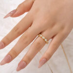 S925 2.1Ct Luxe Pear Cut Bezel Wedding Band In Sterling Silver - Image 2