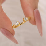 S925 0.5Ct Pear Cut Insert Wedding Band In Sterling Silver