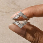 S925 Sterling Silver White Gold Stackable Wedding Band For Women