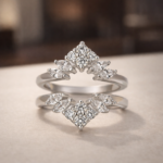 S925 Sterling Silver White Gold Stackable Wedding Band For Women - Image 4