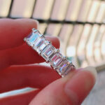 S925 Eternity Sona Simulated Diamond Women's Wedding Band for Gifts - Image 8