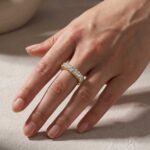 S925 Eternity Round Cut Simulated Diamond Wedding Band for Her In White Gold - Image 8