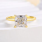 S925 Classic Square Princess Cut Engagement Ring for Women In Sterling Silver - Image 11