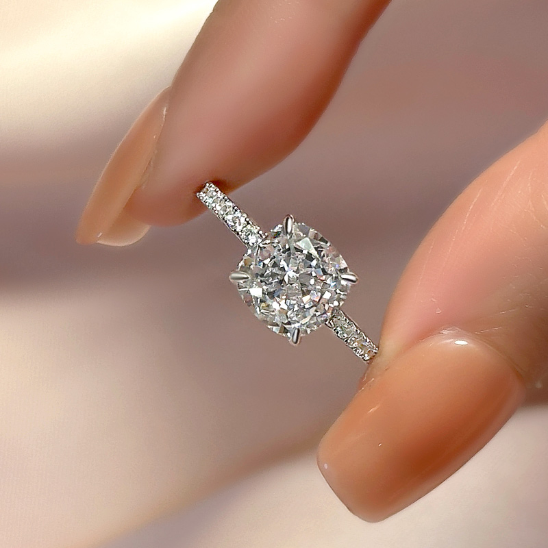 a9bf9f05fdf945ffd5257b6130359f6a-jpg-1 S925 Maxine Classic 3.0Ct Cushion Cut Engagement Ring In Sterling Silver - Image 1