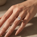 S925 Maxine Classic 5 Prong 2.5 Ct~4.0 Ct Pear Cut Engagement Ring - Image 10