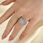 S925 Stunning Halo Cushion Cut 4PC 3.0 Carat Wedding Set in Sterling Silver - Image 5