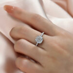 S925 Maxine Classic 3.0Ct Cushion Cut Engagement Ring In Sterling Silver - Image 2