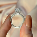 S925 Maxine Classic 3.0Ct Cushion Cut Engagement Ring In Sterling Silver - Image 4