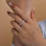 S925 Maxine Gorgeous Radiant Cut Women's Wedding Band - Image 3
