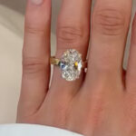 S925 Sterling Silver Solitaire 6.0Ct Oval Cut Engagement Ring For Women - Image 3