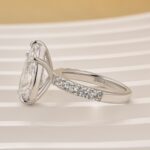 S925 Elegant 5.0Ct Pear Cut Engagement Ring For Women In Sterling Silver - Image 4