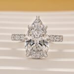 S925 Elegant 5.0Ct Pear Cut Engagement Ring For Women In Sterling Silver - Image 3