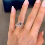S925 5.0Ct Solitaire Emerald Cut Wedding Ring Set with 925 Sterling Silver - Image 4