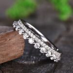 S925 Exquisite Women's Stackable Wedding Band Set In Sterling Silver - Image 2