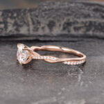 S925 Twist 1.25 Carat/2.0 Carat Round Cut Promise Ring For Her In Sterling Silver - Image 12