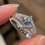 S925 Exquisite Vintage Square Princess Cut Engagement Ring for Women - Image 2