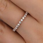 S925 Classic Round Cut Full Eternity Wedding Band In Sterling Silver - Image 11