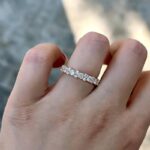 S925 Elegant Round Cut Full Wedding Band for Women In Sterling Silver - Image 10