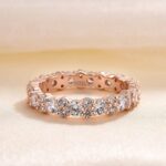 S925 Elegant Round Cut Full Wedding Band for Women In Sterling Silver - Image 11