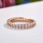 S925 Eternity Oval Cut Simulated Diamond Wedding Band Ring For Women In Sterling Silver - Image 12