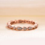 S925 Vintage Full Eternity Art Deco Stacking Women's Wedding Band In Sterling Silver - Image 5