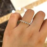 S925 Sterling Silver Eternity Round Cut Women's Stackable Wedding Band - Image 6