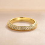 S925 Vintage 3 Row Design Round Cut Women's Wedding Band In Sterling Silver - Image 8