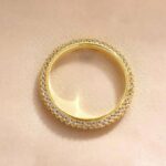S925 Vintage 3 Row Design Round Cut Women's Wedding Band In Sterling Silver - Image 9