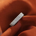 S925 Luxury Pave Eternity Wedding Band For Women