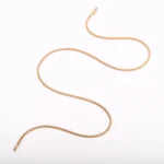 18K yellow Gold Plain Collar | Minimalist Contoured Comfort Chain - Image 2