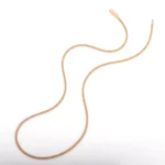 18K yellow Gold Plain Collar | Minimalist Contoured Comfort Chain - Image 4