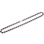 35ctw Semicircle Shape Lab Sapphire Necklace with Elegant Links - Image 2