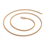 18K yellow Gold Plain Collar | Minimalist Contoured Comfort Chain
