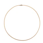18K yellow Gold Plain Collar | Minimalist Contoured Comfort Chain - Image 5