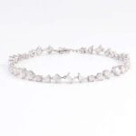 *Exquisite Multiple stone cuts White Gold Moissanite Bracelet