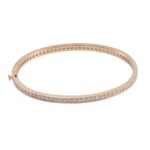 *Elegant Channel-Set Moissanite Gold Bangle Bracelet - Image 2